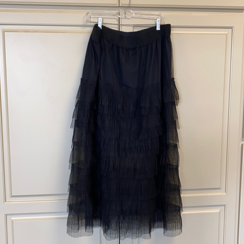 Sheer Ruffled Skirt